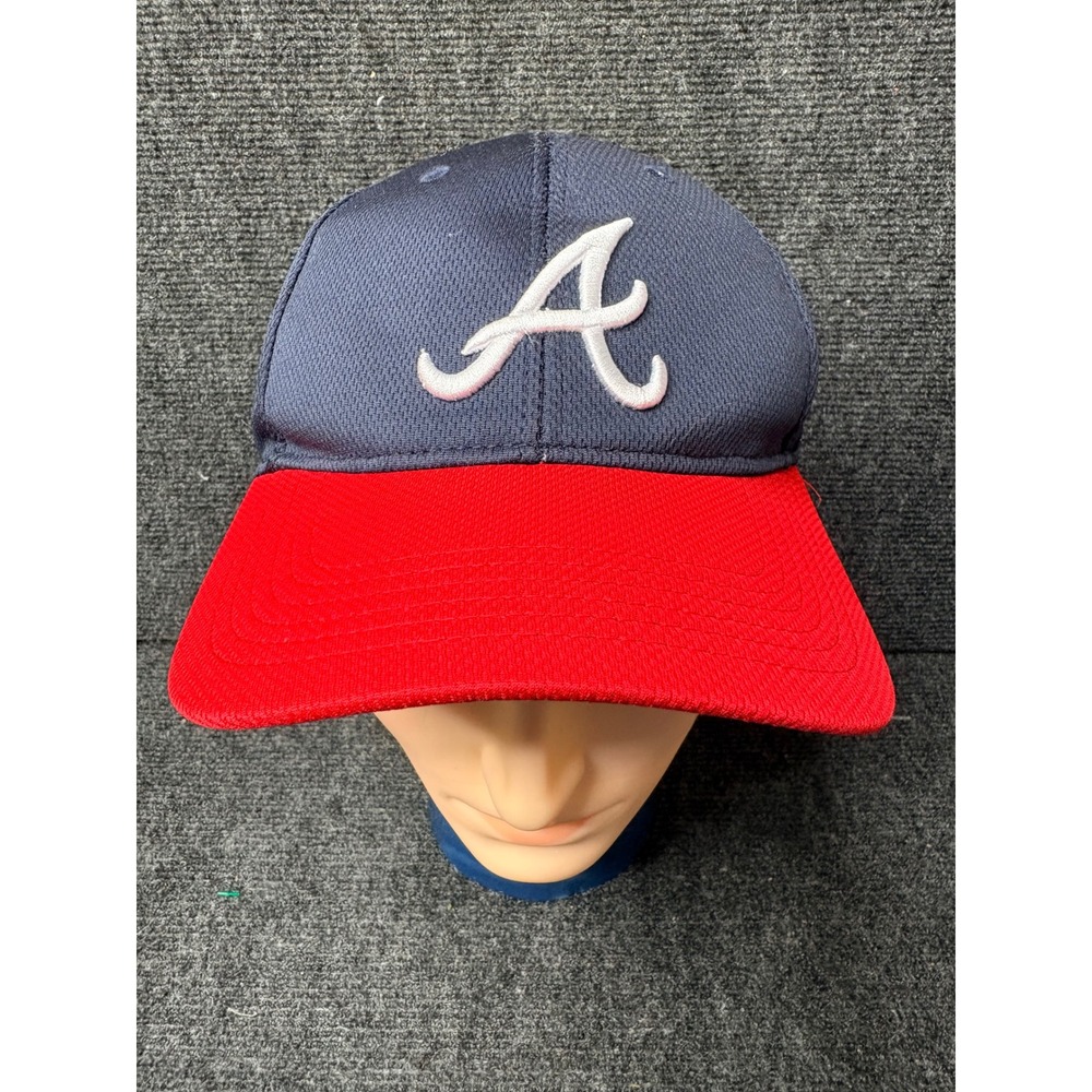 OC Sports Atlanta Braves MLB Baseball Cap Navy Blue Red Adjustable OSFM 3243